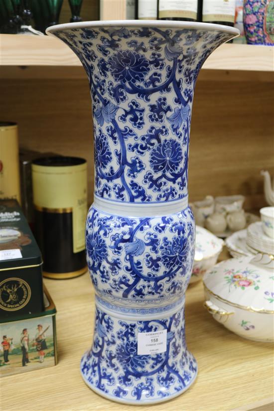 A Chinese blue and white vase 47cm
